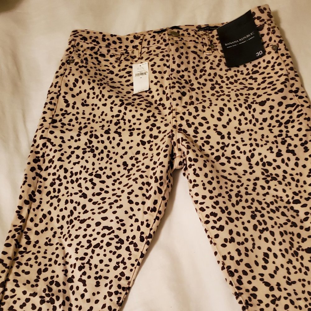 Banana Republic Skinny Ankle Leopard Pants